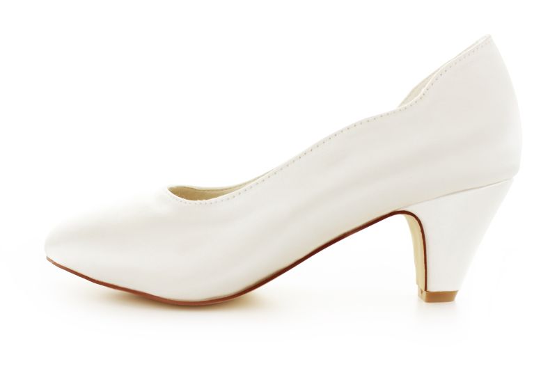 bequeme Braut Pumps Viola ivory Satin