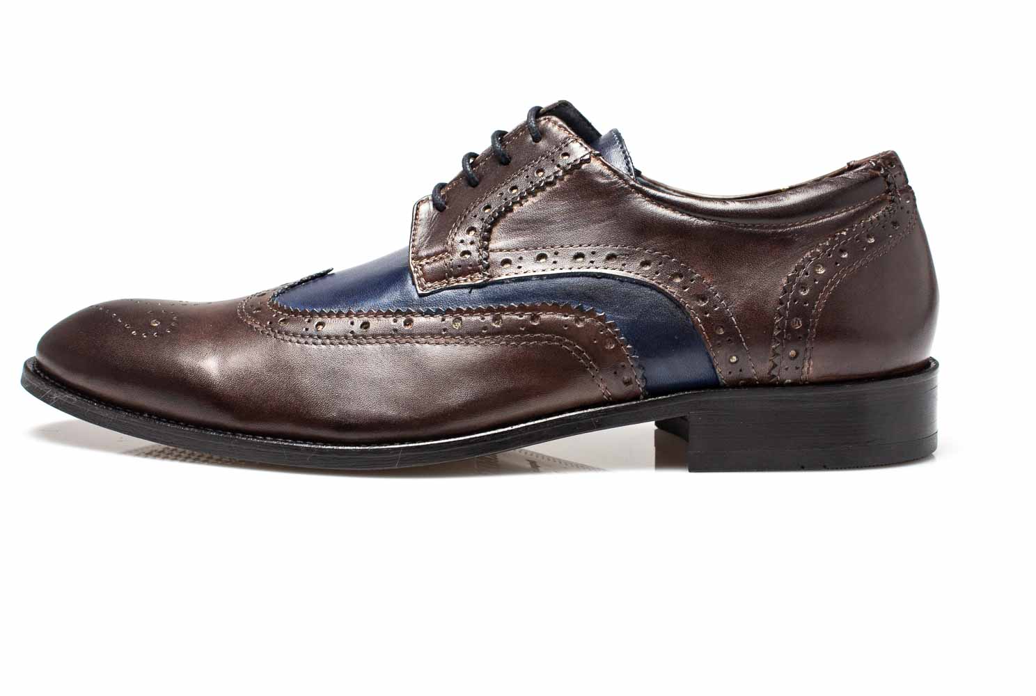 Patina Herrenschuhe Budapester marone-oceano