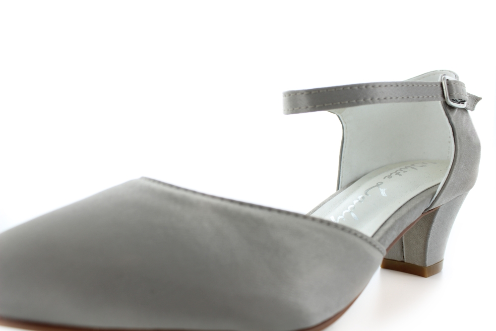 weite Pumps Annabell  taupe Satin