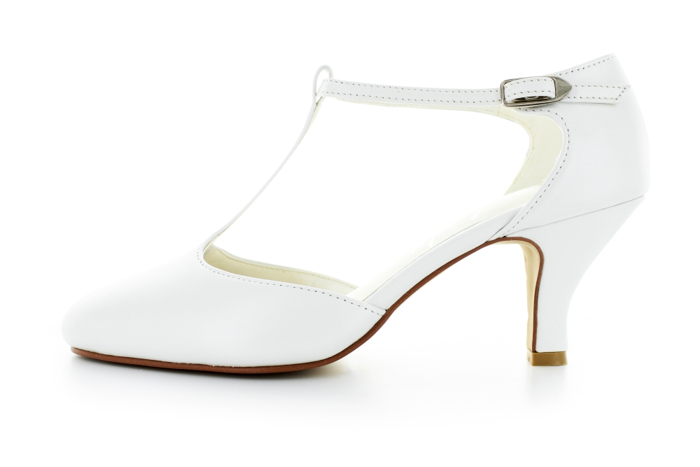 Brautschuhe Elisa weiß Leder