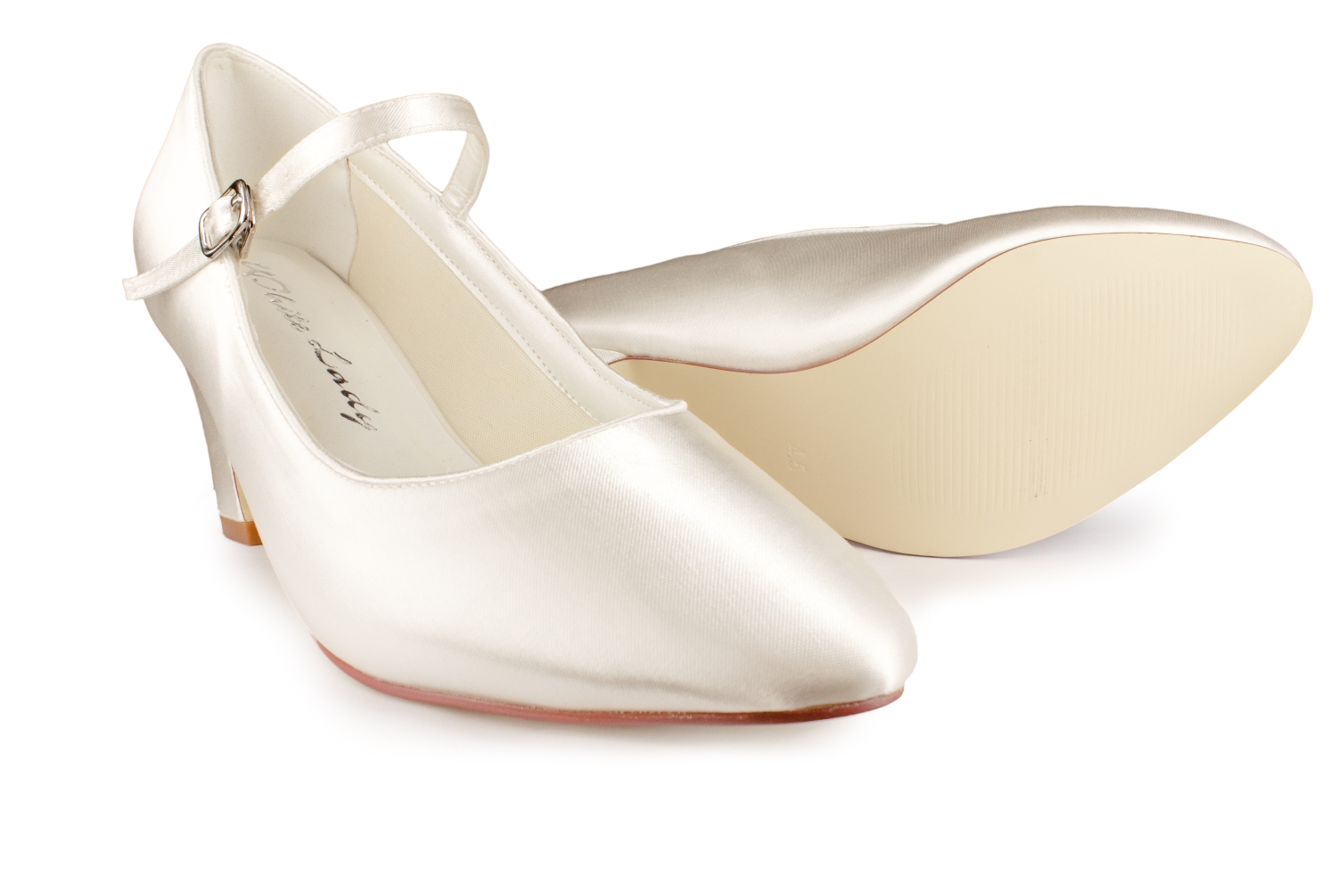 einfäbbare Brautschuhe Samy ivory satin