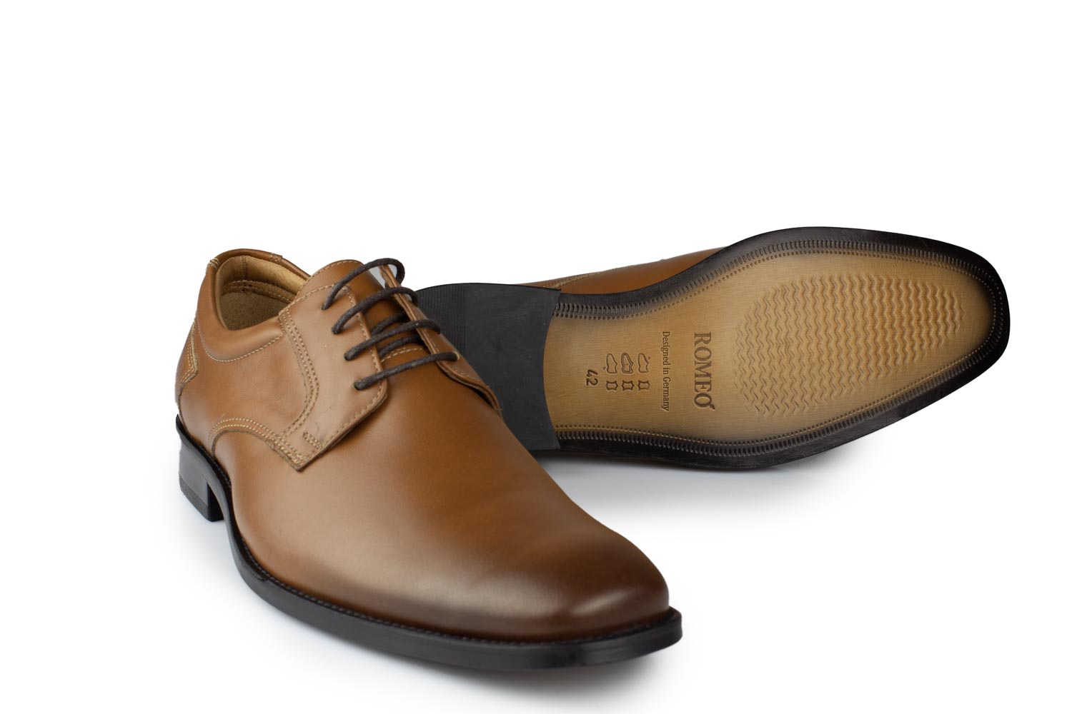 Derby Herrenschuhe Lucien-LS cognac