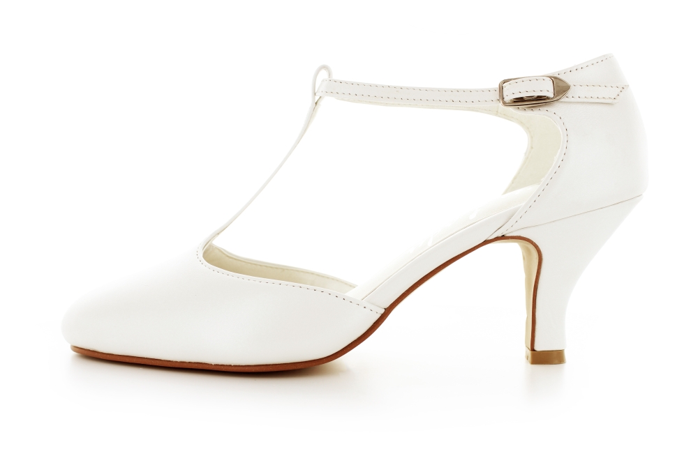 Brautschuhe Elisa offwhite Leder